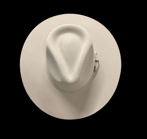 Flat Brim Fedora - Ivory