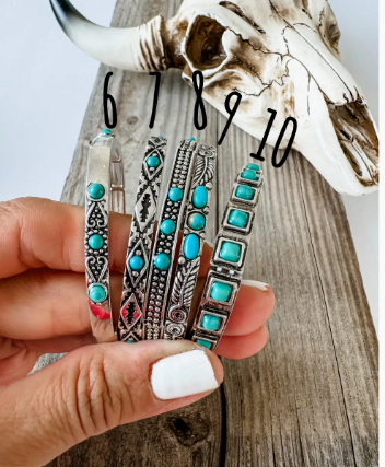 Western Turquoise Stone Stretch Bracelet