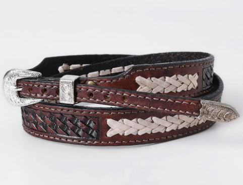 Dark Hand Tooled Hatband