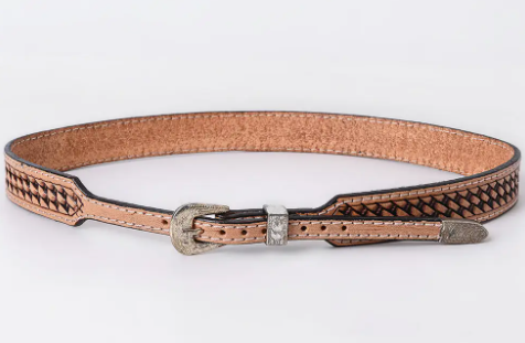 Basket Weave Leather Hatband