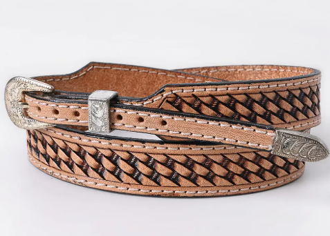 Basket Weave Leather Hatband