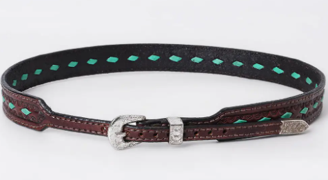 Turquoise Diamond Dark Leather
