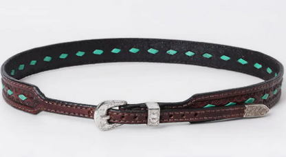Turquoise Diamond Dark Leather