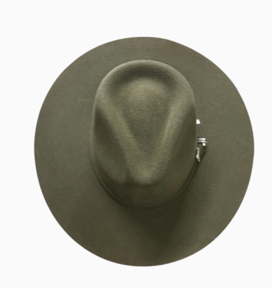 Flat Brim Fedora - Olive