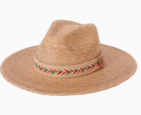 American Hat Makers - Wide Mexican Palm Brim Straw Sun Hat - Style Bisbee