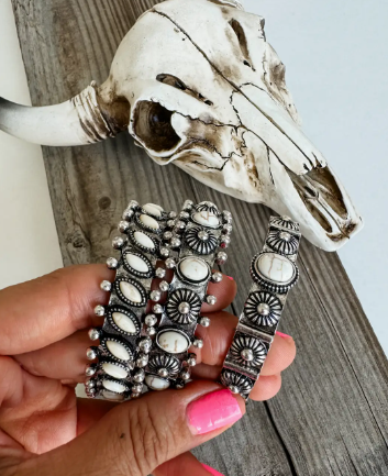 3-Layer White Stackable Bracelet