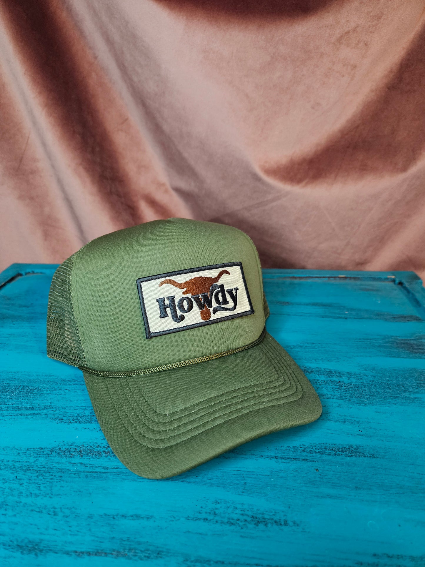 Army Green "Howdy" Trucker